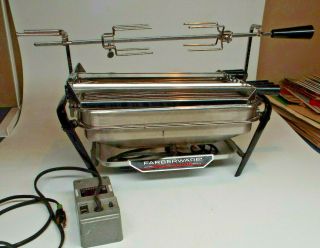 Vintage Farberware Open Hearth Broiler,  Grill,  Rotisserie - - Model 454