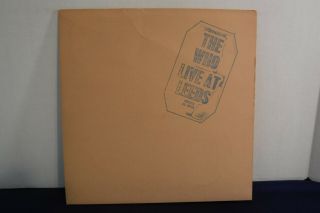 The Who,  Live At Leeds,  Decca Records Dl 79175,  12 Inserts,  Record