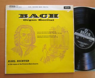Sxl 2219 Wb Bach Organ Recital Karl Richter Nm/ex Decca Ed3 Wideband