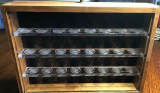 Thimble Wooden Display Case With Plexi Glass Cover