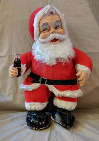Vintage Rushton Rubber Face Christmas Stuffed Santa Claus