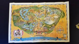 1975 Disneyland Park Map Featuring " America On Parade " 30 " Tall X 45 " Wide