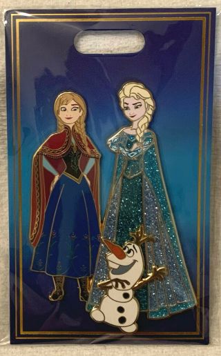 Disney Wdi 2019 D23 Expo Heroines And Sidekicks Anna,  Elsa And Olaf Pin