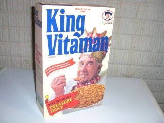 Vintage 1996 King Vitaman Value Size Maze Empty Cereal Box