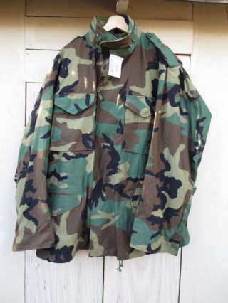 Sz Extra Lg - Reg W/tag U.  S.  Military Woodland Camouflage Field Coat
