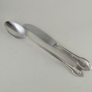 Park Lane Hotel By Is Hotel Silver Silverplate Iced Tea Spoon & Knife Nyc