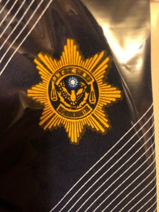 Vintage Necktie Republic Of China Criminal Investigation Bureau