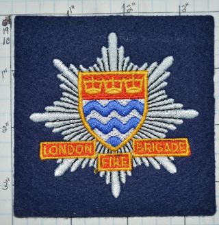 England,  London Fire Brigade United Kingdom Felt Patch