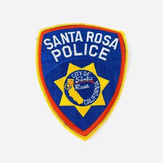 City Of Santa Rosa California Police Department Embroidered Patch 5 " X 3 7/5 "