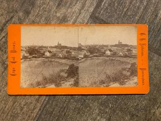 Provincetown Massachusetts Stereoview Birdseye View Of Town By Nickerson 1870s