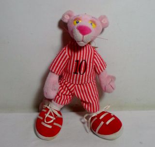 Pink Panther Vtg 8.  5  Plush Animal Doll W/ Clothes Rare Htf