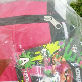 Japan Anime Nintendo Splatoon Ichibankuji Ink Tank Bag Shoulder Neon Pink J23