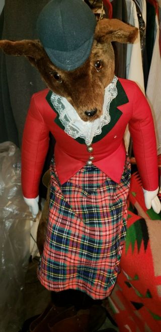 Aa Importing Mrs Fox Hunting Equestrian Plush Doll