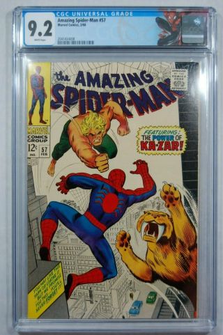 Spiderman 57 Cgc 9.  2 White Pages