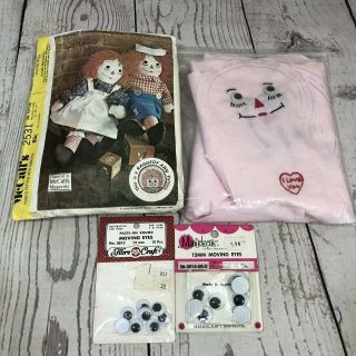 Vintage Mccalls Raggedy Ann And Andy Doll Pattern 2531 Cut But Complete