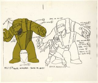 He - Man/she - Ra Masters Of The Universe Animation Art Sand Demon Model Cel
