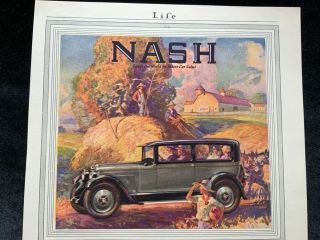 E Nash Light Six Sedan Ad 11 x 8 1/4 2