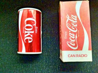 Vintage Coca - Cola Can Am Radio Enjoy Coke W/box 1970 