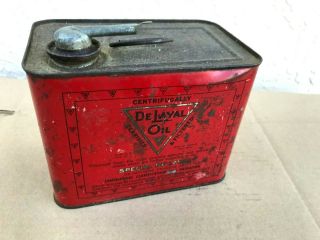 Vintage De Laval Oil Can - Half Gallon W/ Pouring Spout