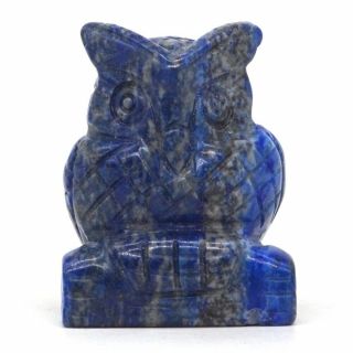 1.  5 " Owl Statue Natural Gemstone Lapis Lazuli Carved Animal Figurine Home Decor