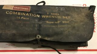 Vintage Craftsman 14pc V Series 12 Pt Combination Wrench Set 44964 Usa