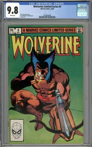 Wolverine Limited Series 4 Cgc 9.  8 Nm/mt White Pages