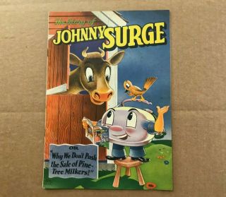 Vintage Surge Milking Machine Comic Book Advertisement - 1947 - Johnny Surge