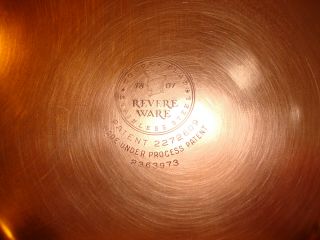 Vintage Revere Ware Copper Clad 1801 Stainless Steel 10 " Skillet Pan & Lid