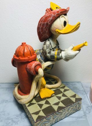 Disney Traditions Jim Shore Design Ever Willing Ever Ready Donald Duck Fireman 3