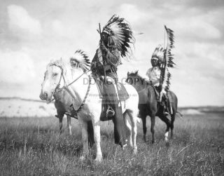 Sioux Chiefs On Horseback Circa 1905 Edward S.  Curtis - 11x14 Photo (lg154)