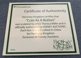 Disney Harmony Kingdom Tinker Bell CUTE AS A BUTTON LE 350 MIB 2