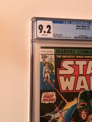 STAR WARS number 1 COMIC BOOK 1977 First Print CGC WHITE PAGES 9.  2.  Just Came 2