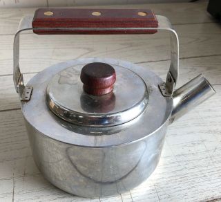 Vintage Farberware Tea Kettle Whistling Tea Pot 2 1/2 Quart Mid Century Modern