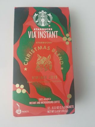 Starbucks Via® Christmas Blend Vintage 2019 - 1 Box - 12 Packets