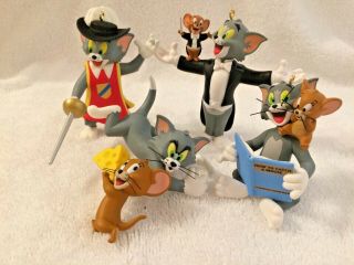 Set Of 5 Hallmark Tom & Jerry Christmas Ornaments: 2008,  10,  11,  15