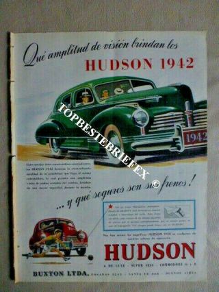 Hudson Car 1 Ad Advertising Argentine 1942 78