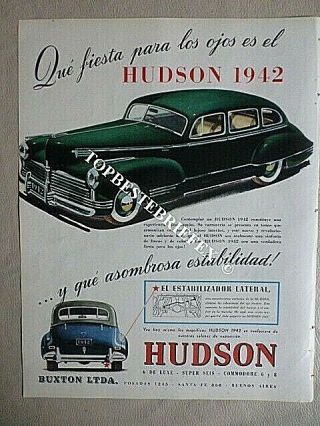 Hudson Car 1 Ad Advertising Argentine 1942 79