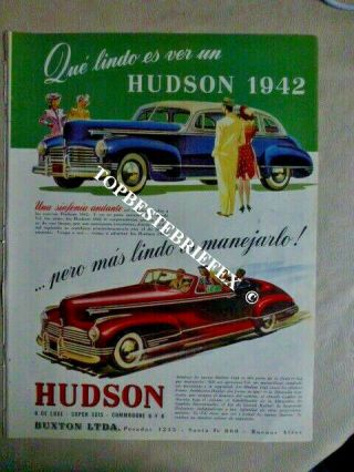 Hudson Car 1 Ad Advertising Argentina 1942 59