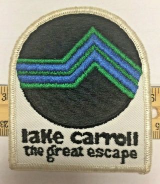 2x Lake Carroll Illinois Il The Great Escape Vintage 1970s Patch