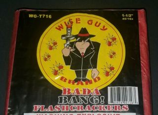 40 Packs Of 16,  640 Wise Guy Firecrackers,  Bada Bang Flashcracker Brick,  Labels