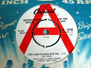 Scott Engel & John Walker - I Only Came To Dance With You - Uk Promo 7 " Vinyl Ex