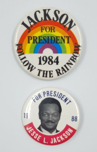 1984 And 1988 Jesse Jackson Presidential Campaign Pin Pinback Button