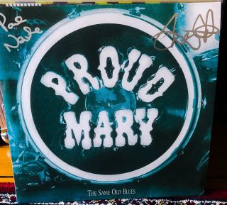 Signed Proud Mary ’same Old Blues’ Rare Album Blue Vinyl Ft Oasis Noel Gallagher
