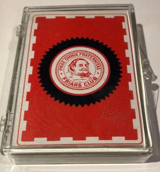 Vintage Friars Club Pinochle Playing Cards Deck Red