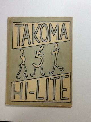 Takoma Park Jr.  High School,  Silver Spring,  Md. ,  1957 Yearbook " Takoma Hi - Lite "