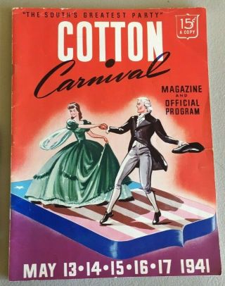 1941 Cotton Carnival Memphis Tenn Tn Fair Program Lee Mallory Nancy Donelson