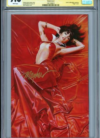 VAMPIRELLA ROSES FOR THE DEAD 1 VARIANT COVER J CGC 9.  8 SS SIGNED MIKE MAYHEW 2