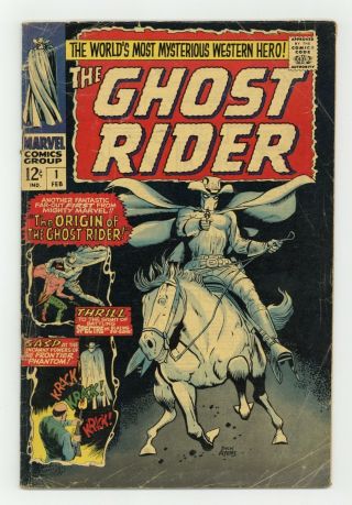 Ghost Rider 1 Gd/vg 3.  0 1967 1st App.  And Origin Ghost Rider Carter Slade