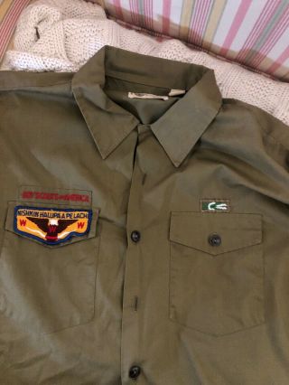 2 Piece Vintage Boy Scout Uniform Shirt Pants Patches Bsa Scouters Key