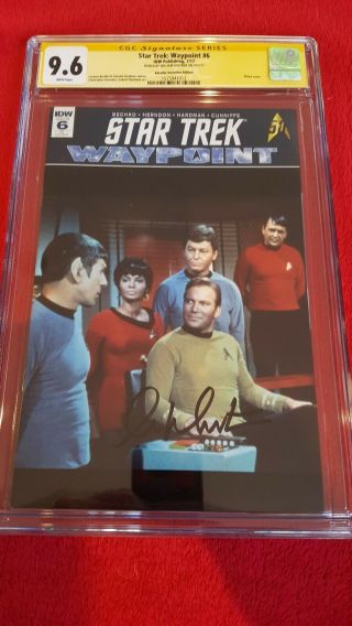 Star Trek Waypoint 6 Cgc 9.  6 William Shatner Photo Cover Retailer Incentive Ed.
